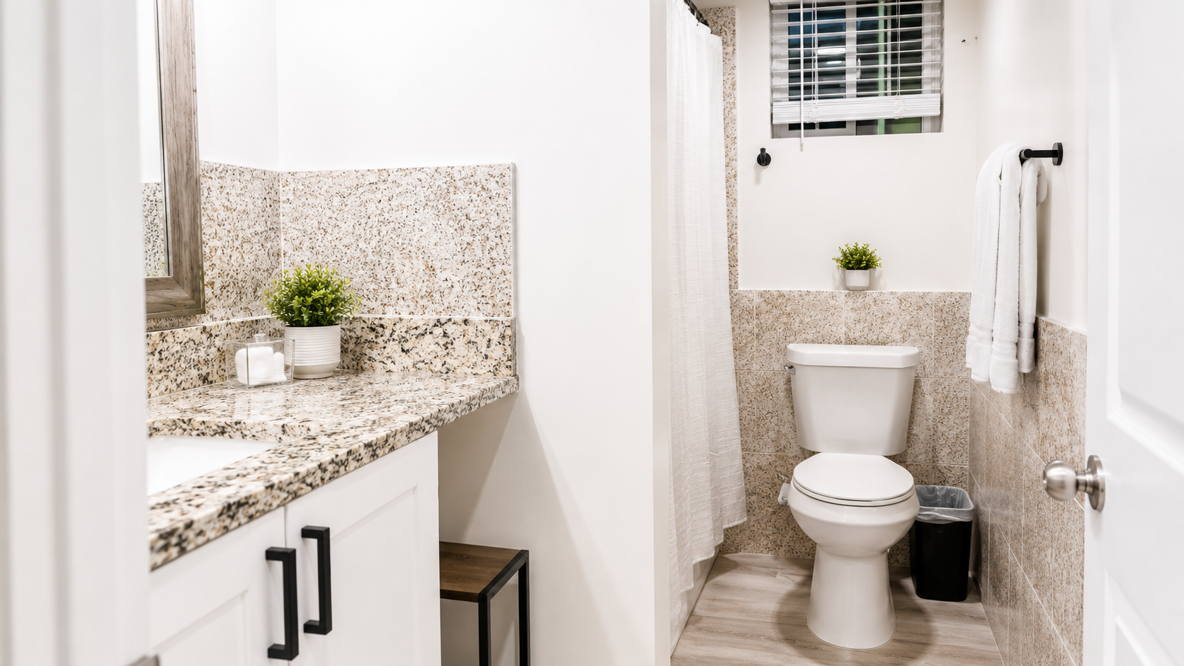Clean bathroom or unit detail